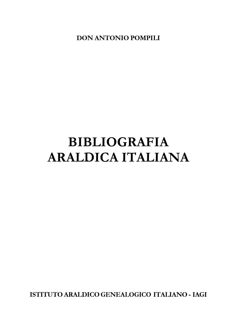 Bibliografia araldica italiana