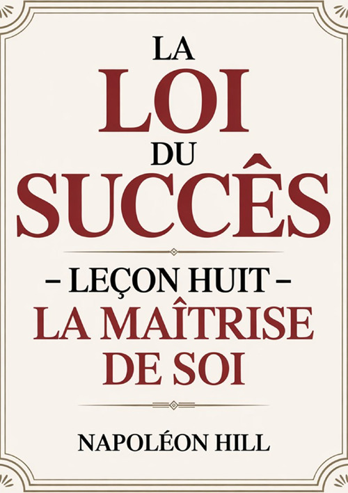 La loi du succès. Leçon huit: la maitrese de soi