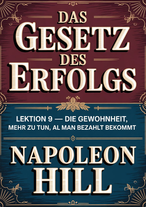 Das gesetz des erfolgs. Lektion 9. Die gewohnheit, mehr zu tun, als man bezahlt bekommt