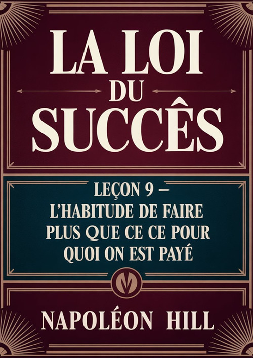 La loi du succès. Leçon 9. L'habitude de faire plus que ce pour quoi on est payé