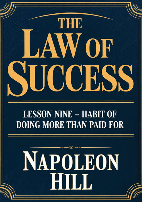 The law of success. Lesson nine. Habit of doing more than paid for