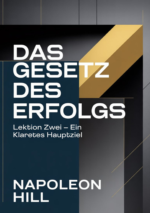Das gesetz des erfolgs. Lektion zwei. Ein klares hauptziel