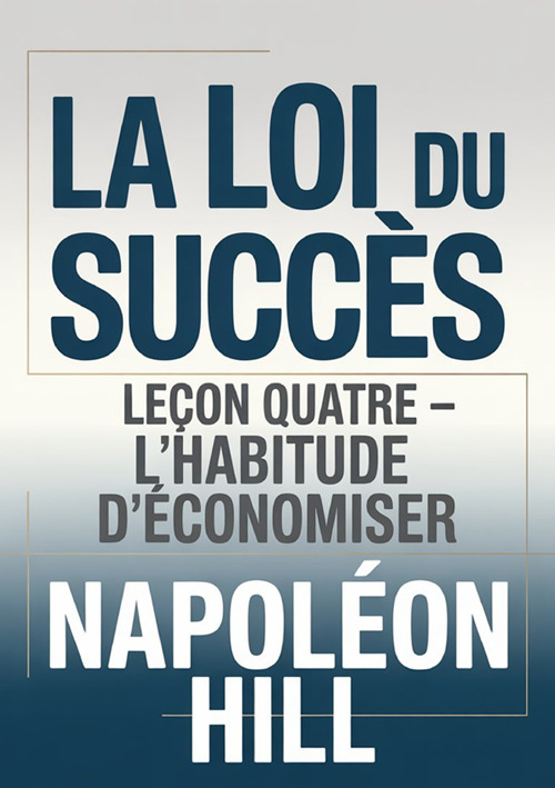 La loi du succès. Leçon quatre. L'habitude d'économiser