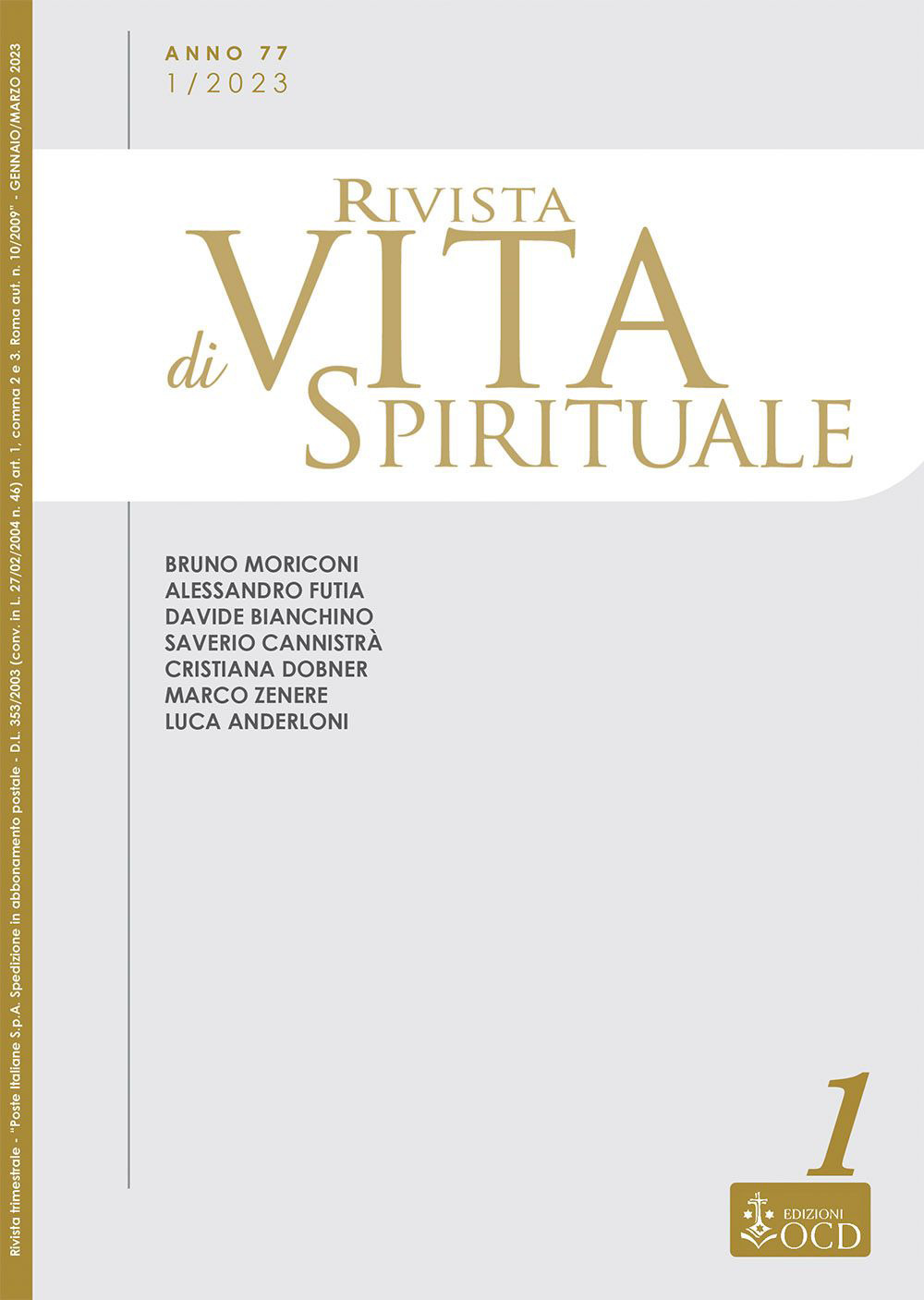 Rivista di vita spirituale (2023). Vol. 1