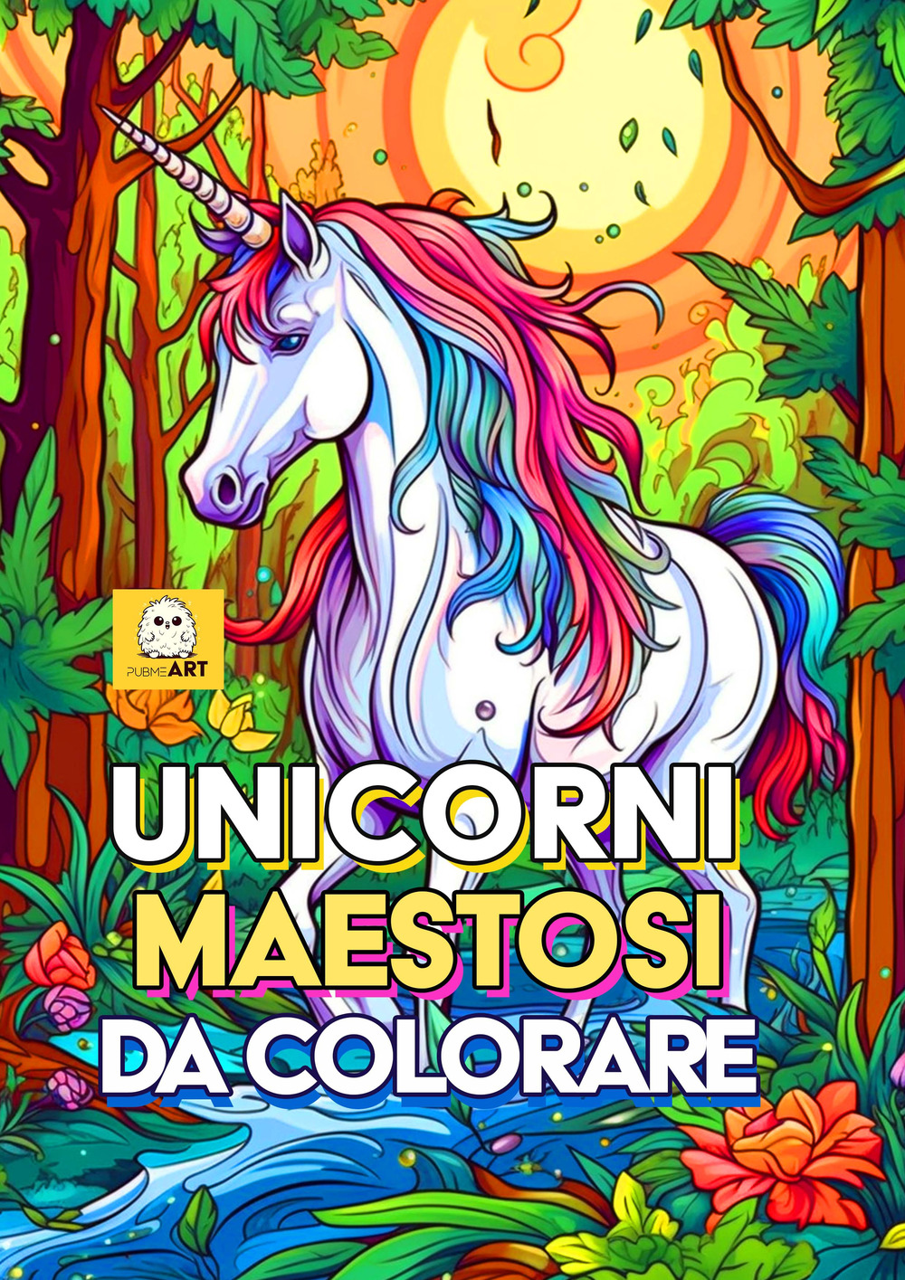 Unicorni maestosi da colorare