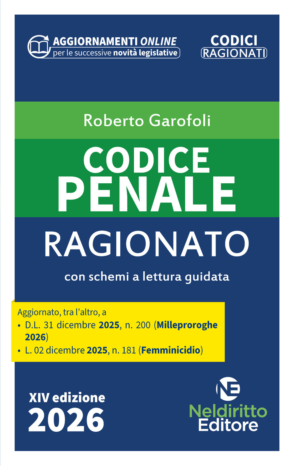 Codice penale ragionato 2026