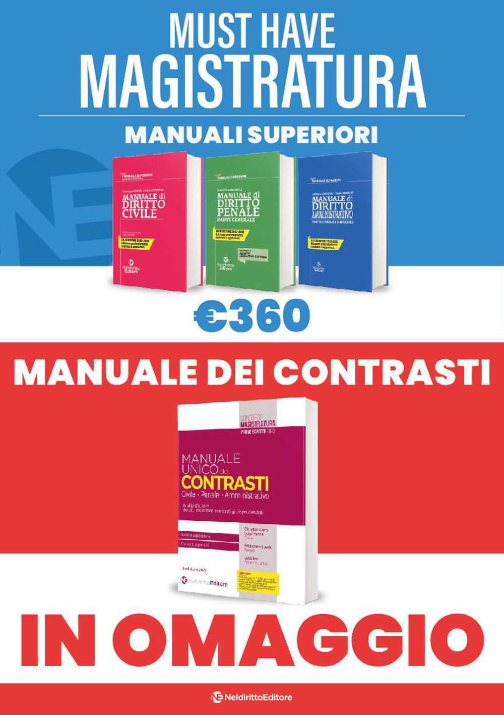 Must have amgistratura: Kit 3 Manuali superiori-Manuale Unico dei Contrasti