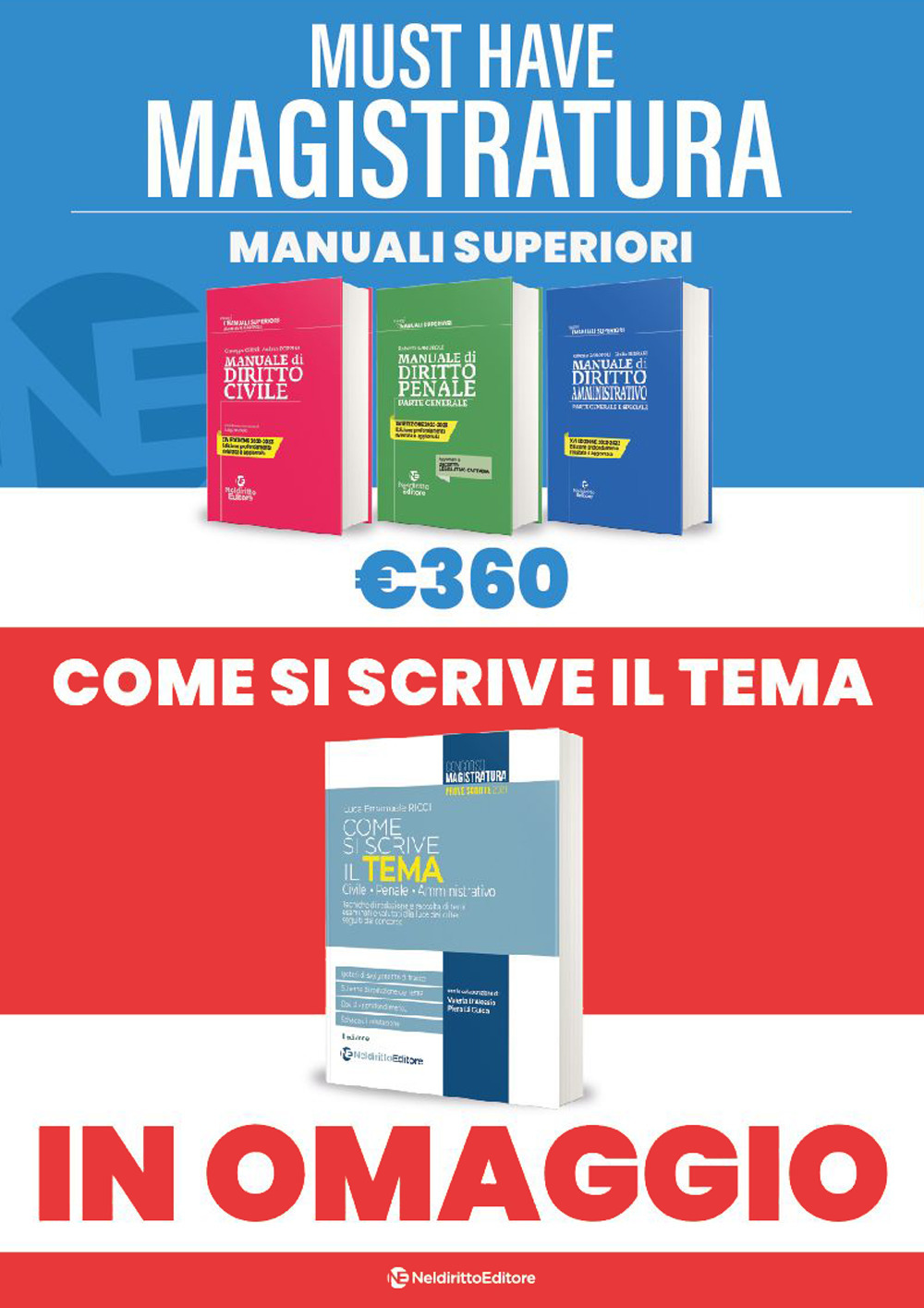 Must have magistratura: Kit 3 Manuali superiori-Come si scrive il tema