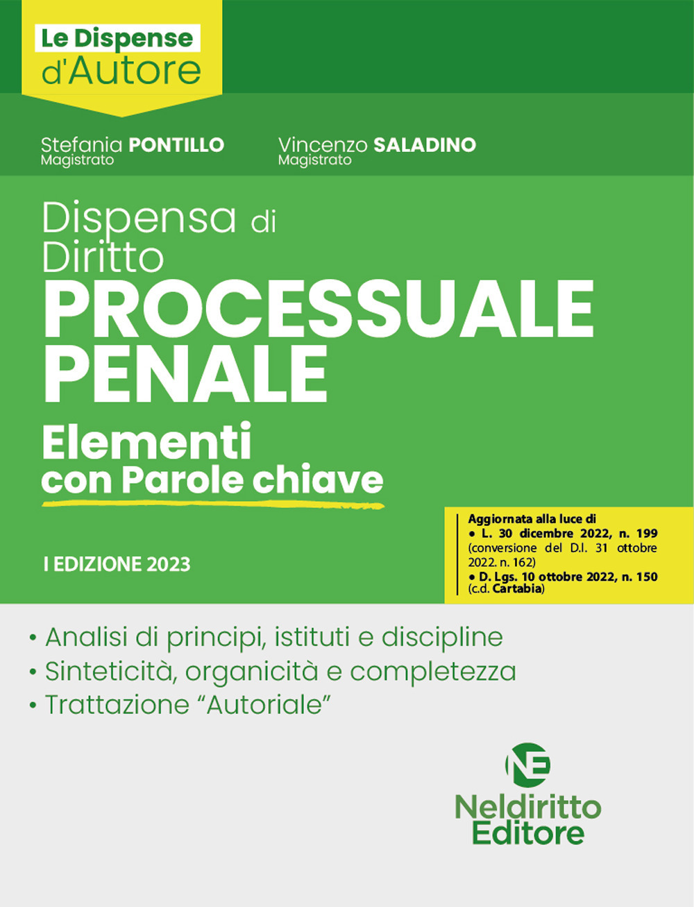 Dispensa di diritto processuale penale. Elementi con parole chiave