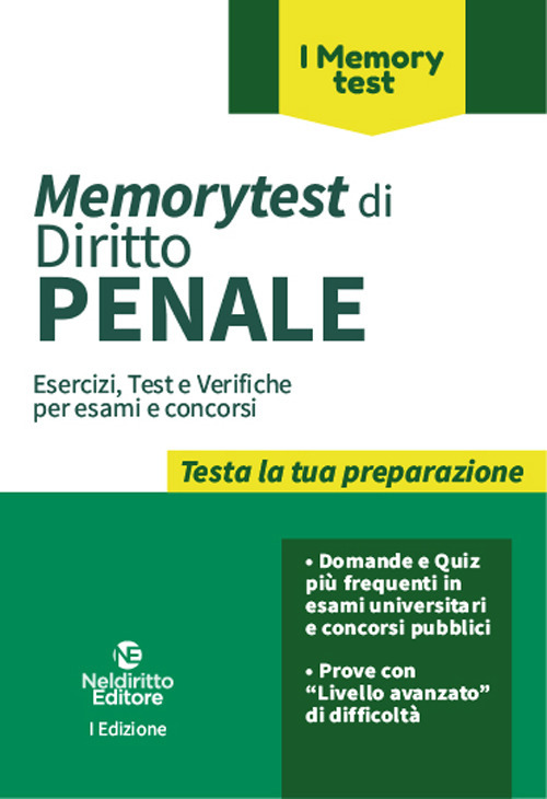 Memorytest di Diritto Penale