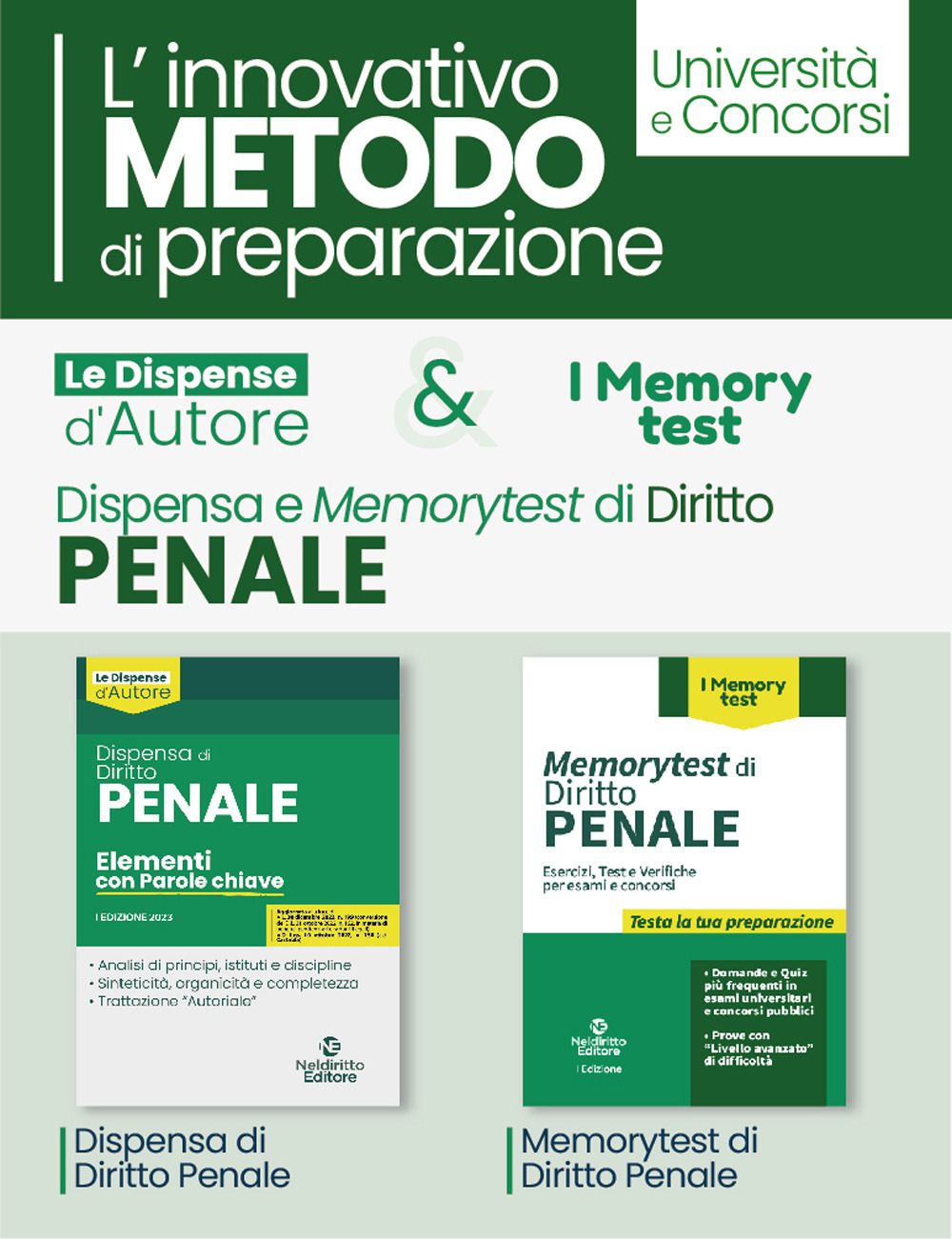 Kit dispensa di diritto penale + Memory test di penale