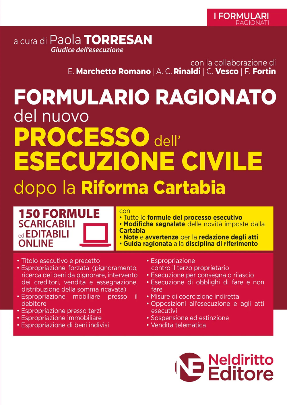 Formulario ragionato del nuovo processo dell'esecuzione civile dopo la riforma Cartabia