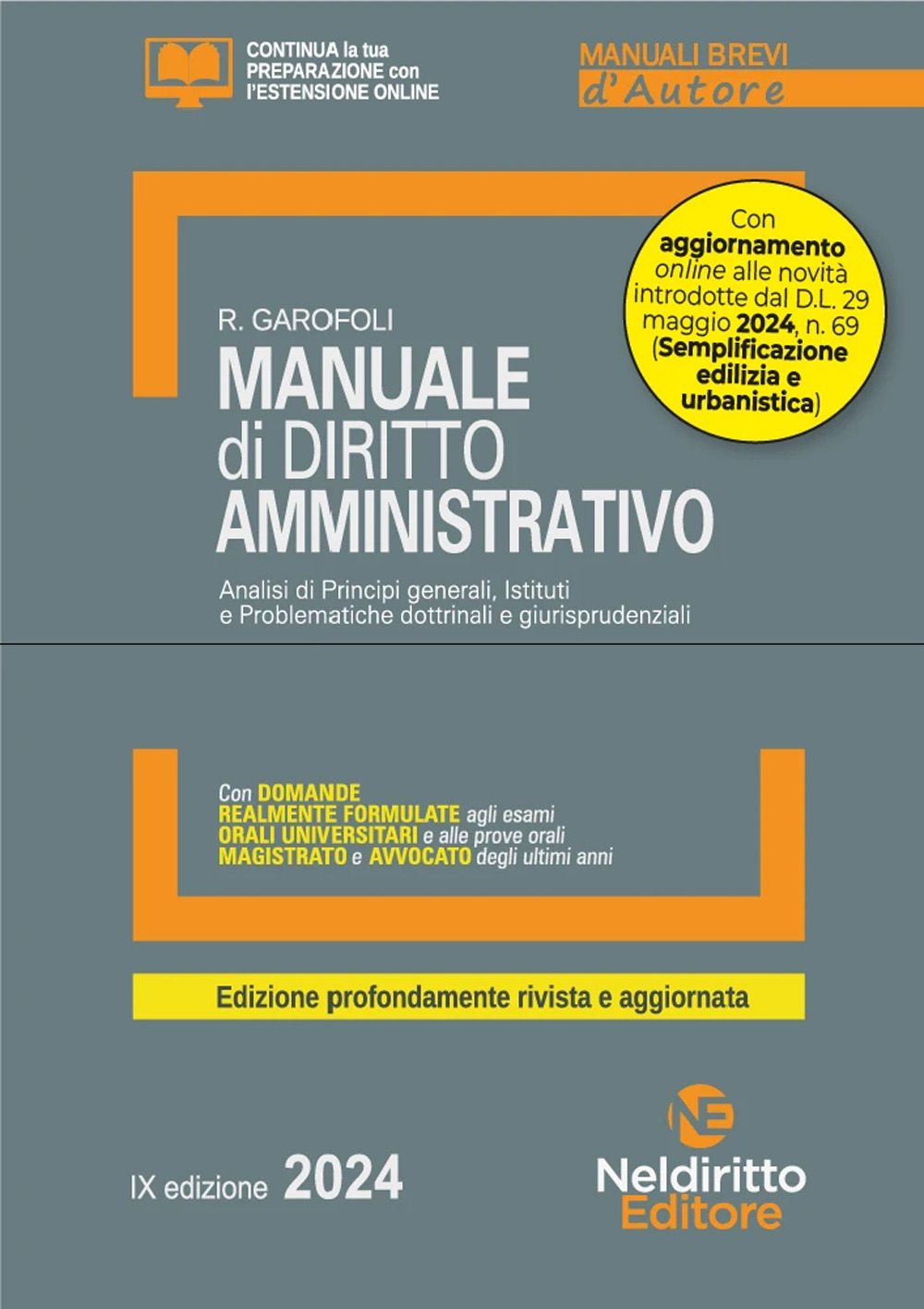 Manuale breve di diritto amministrativo 2024. Nuova ediz.