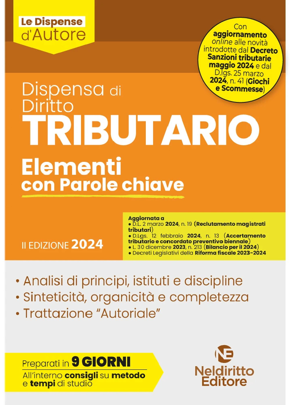 Dispensa di diritto tributario. Elementi con parole chiave