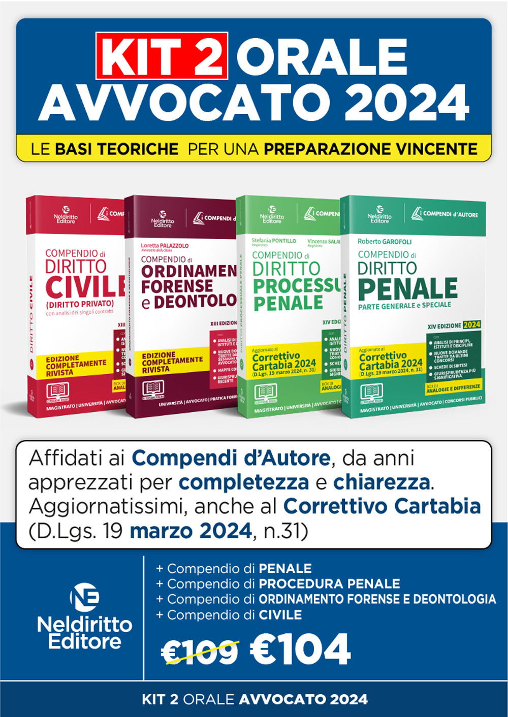 Speciale Orale Avvocato kit 4 compendi (Civile, Ordinamento forense + Penale + Procedura Penale)