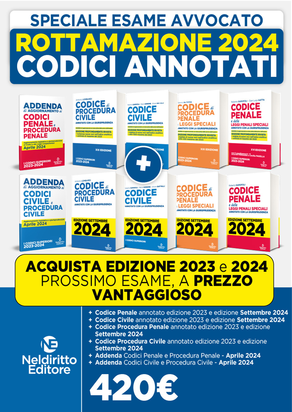 Codice Penale annotato con la giurisprudenza 2023 + Codice Civile Annotato 2023 + Codice Procedura Civile Annotato 2023 + Codice Procedura Penale Annotato 2023 + Codice Penale annotato con la giurisprudenza 2024 + Codice Civile Annotato 2024 + Codice Pro.