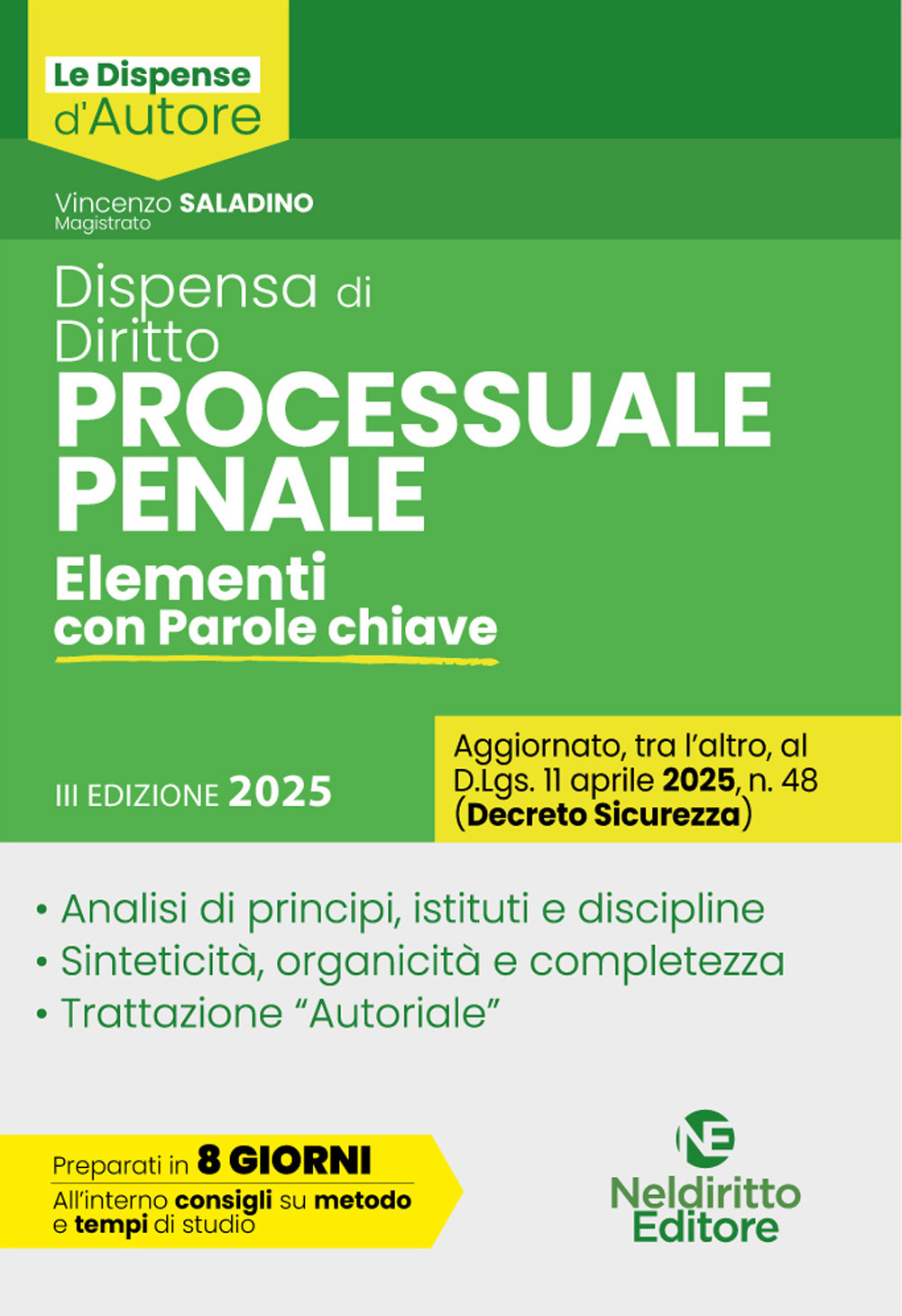 Dispensa di procedura penale 2025