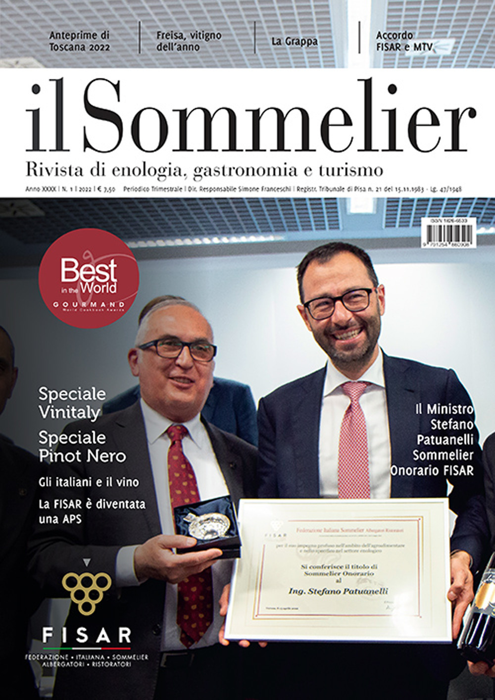 Il sommelier. Rivista di enologia, gastronomia e turismo (2022). Vol. 1