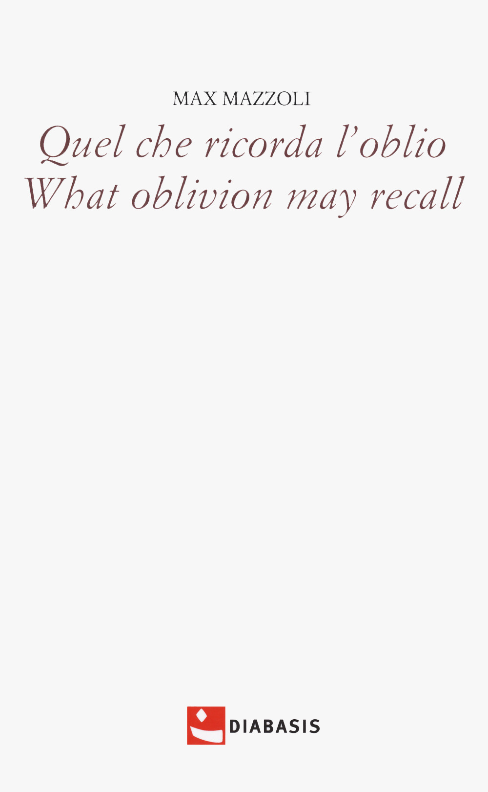 Quel che ricorda l'oblio-What oblivion may recall. Ediz. bilingue