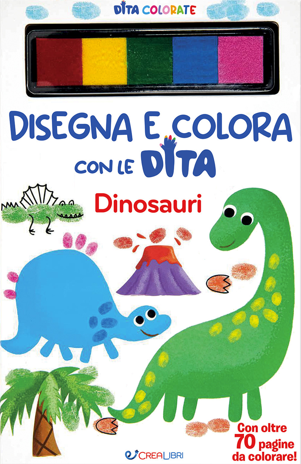 Dinosauri. Disegna e colora con le dita. Ediz. a spirale