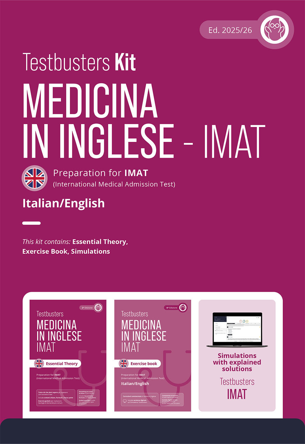 Testbusters. Test di medicina in inglese IMAT. Kit. Preparazione al test IMAT. Con simulazioni commentate