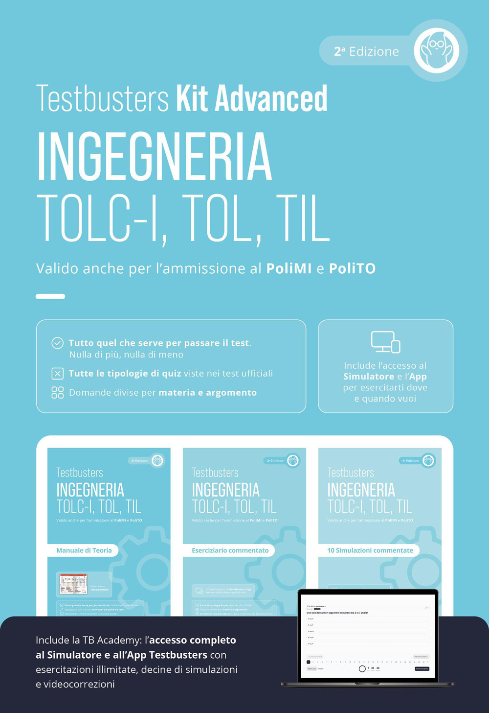 Testbusters. Ingegneria. TOLC-I, TOL, TIL. Kit advanced
