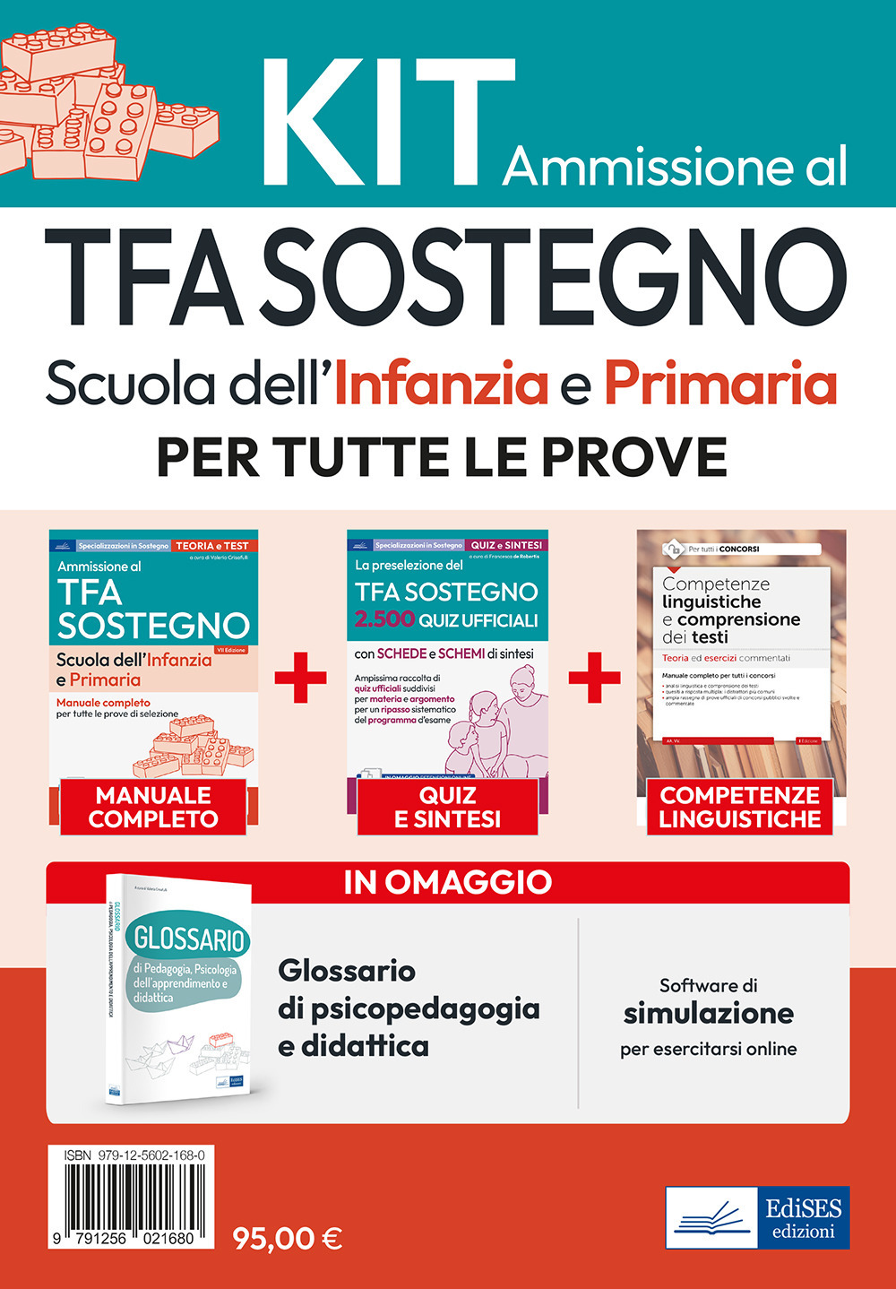 Kit di base specializzazione sostegno didattico scuola infanzia e primaria. Eserciziari + manuale + Software + Glossario. Con software di simulazione