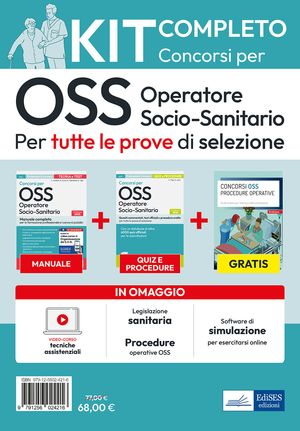 Kit completo dei Concorsi per OSS. Operatore Socio-Sanitario. Volumi completi per tutte le prove di selezione. Con guida tascabile. Con software di simulazione. Con video lezioni