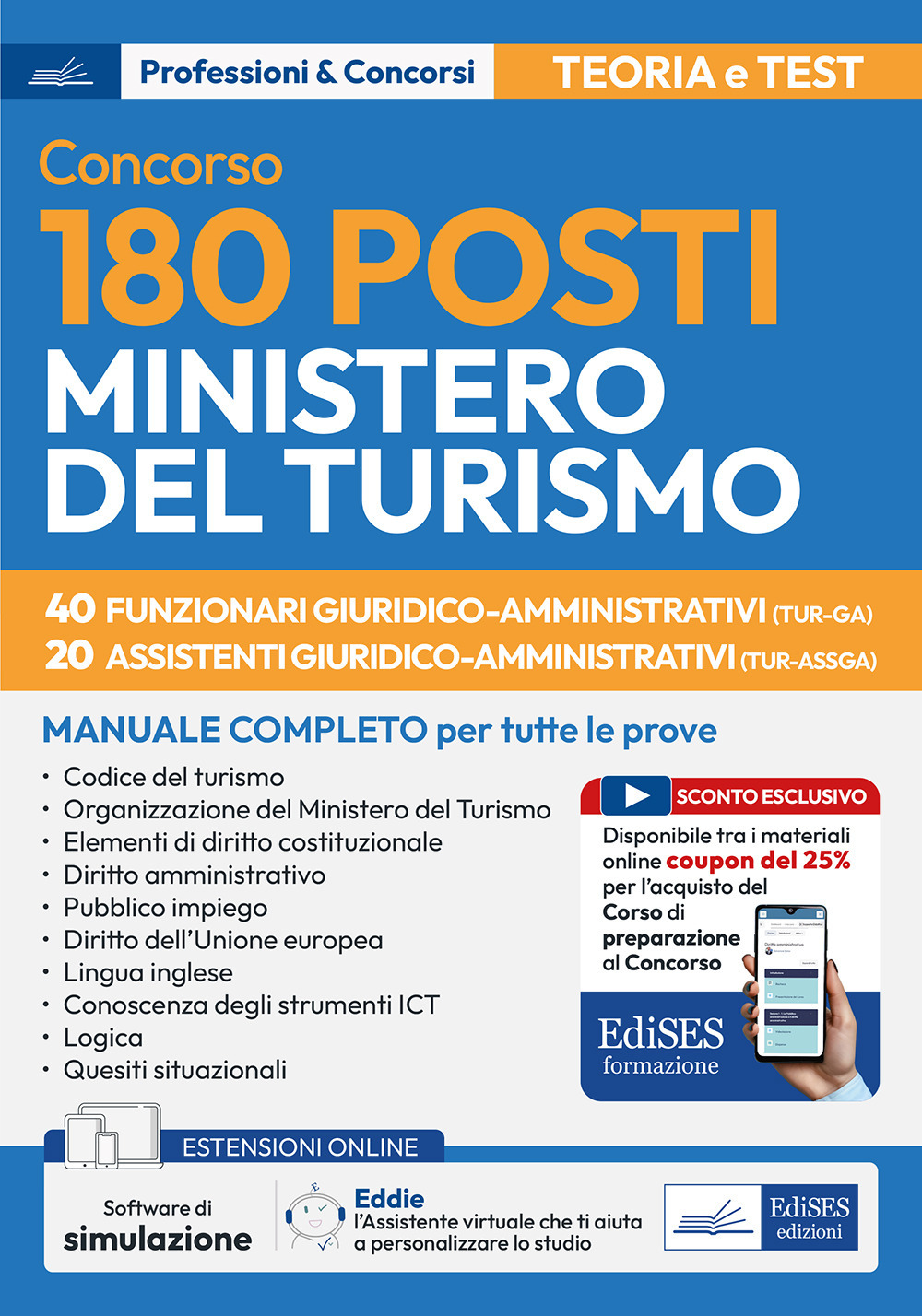 Concorso 180 posti Ministero del turismo. 40 funzionari 20 assistenti. Con software di simulazione