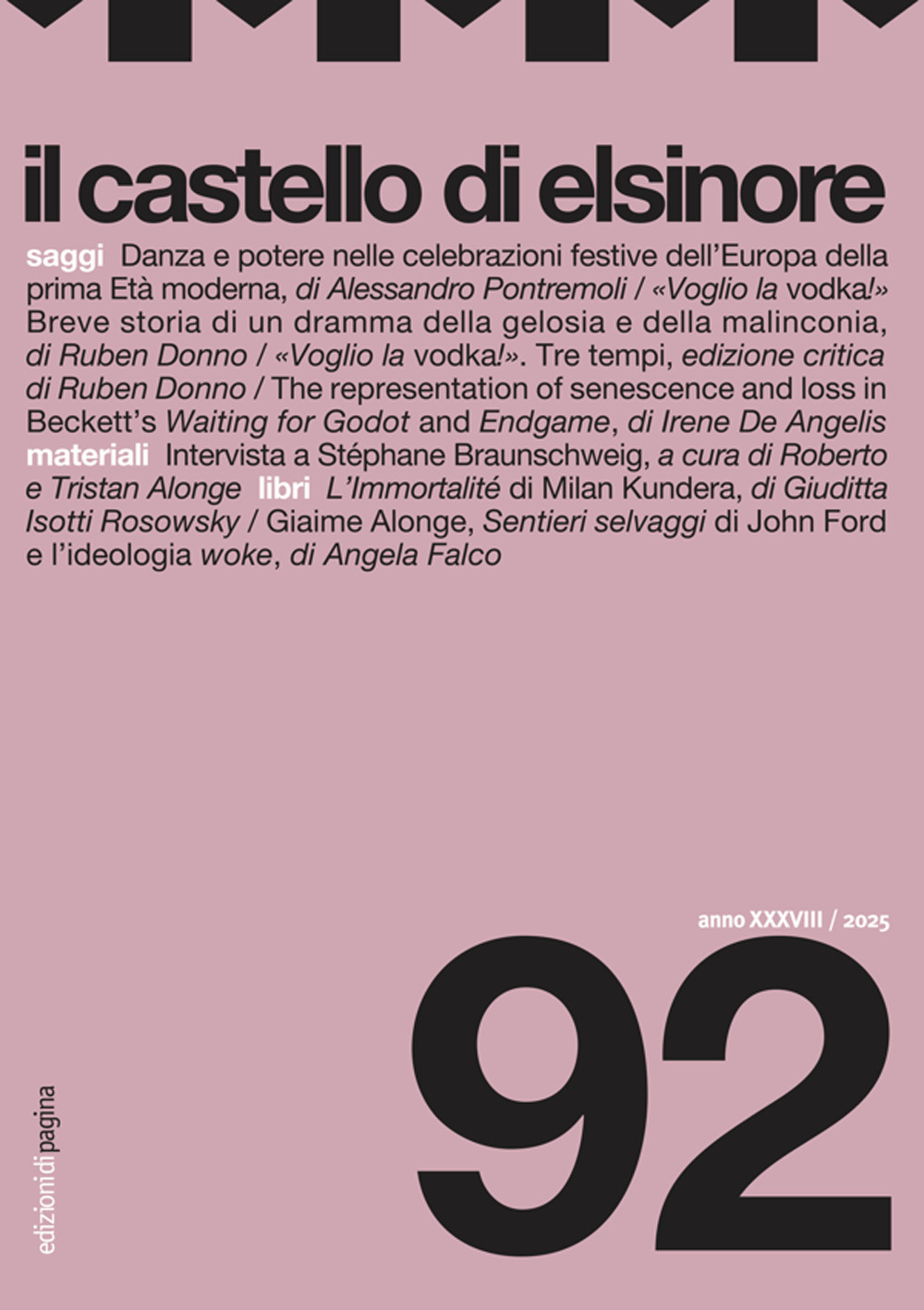 Il castello di Elsinore (2025). Vol. 92