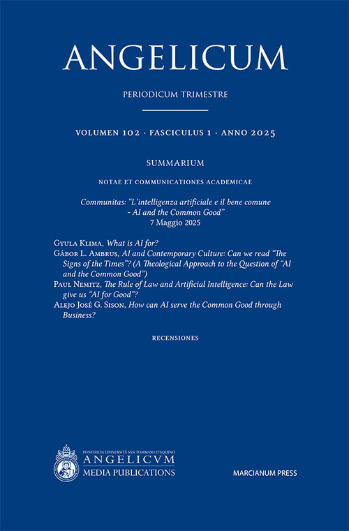 Angelicum (2025). Vol. 1