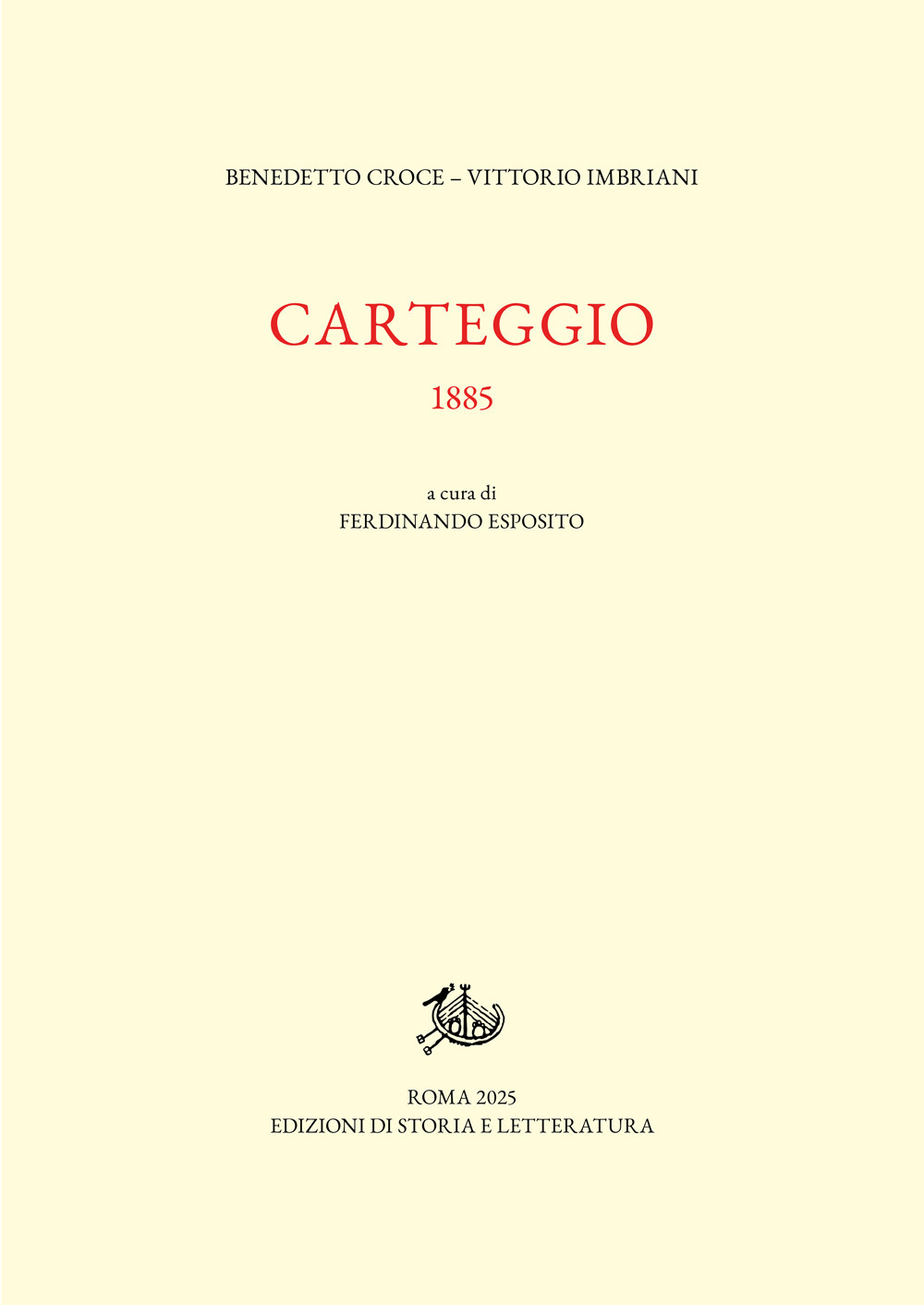 Carteggio. 1885