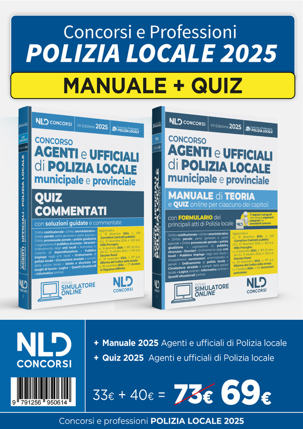Kit concorsi Polizia Locale. Manuale + quiz commentati per la preparazione al concorso 2025 aggiornato al Nuovo codice della strada. Con espansione online