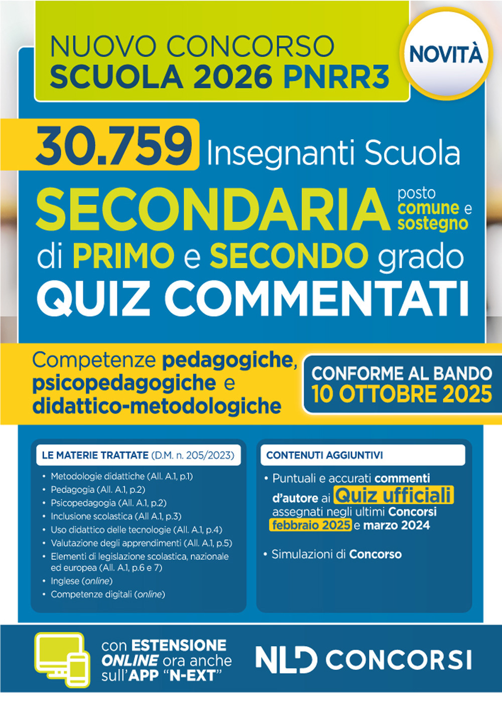 Concorso scuola PNRR3. Quiz commentati con svolgimento prove ufficiali concorso 2025 2026. Scuola secondaria. Con espansione online