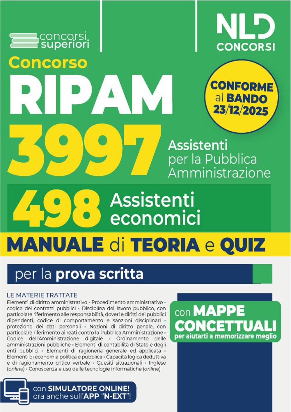 Concorso Ripam 3.997 posti, profilo per 498 assistenti economici. Manuale di teoria e quiz per la prova unica