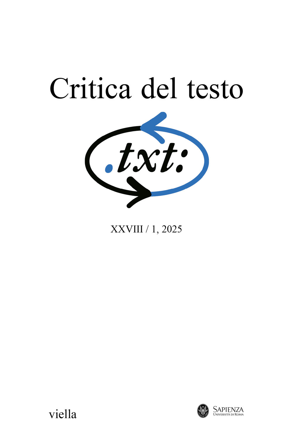 Critica del testo (2025). Vol. 1