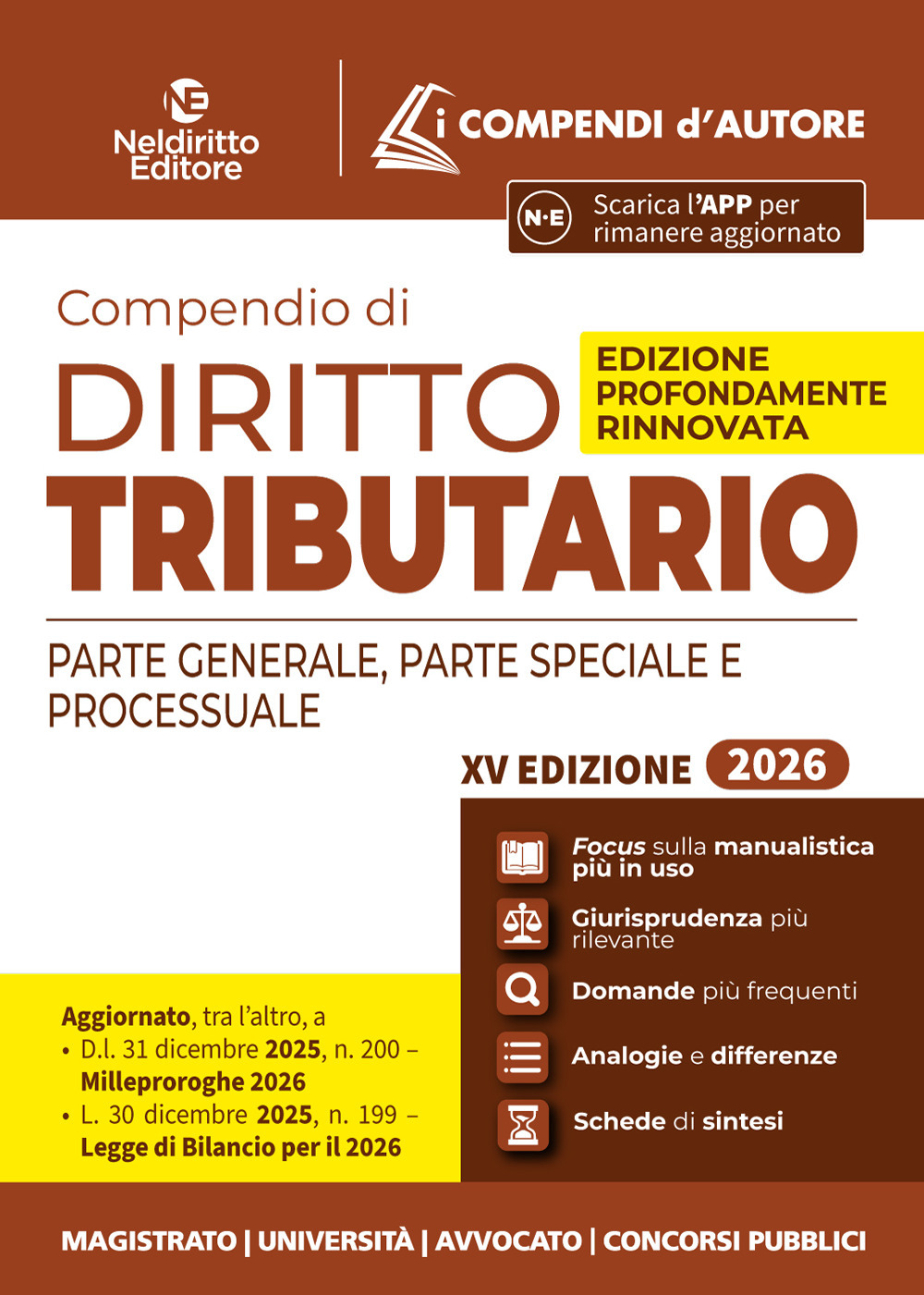 Compendio di diritto tributario 2026. Parte generale, speciale e processuale