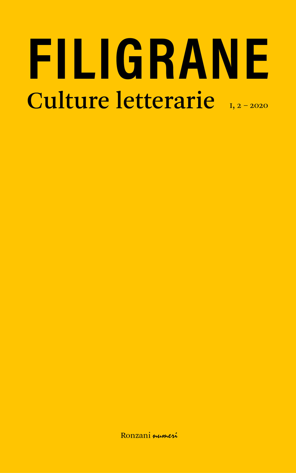 Filigrane. Culture letterarie (2020). Vol. 2: Traduzioni e tradimenti