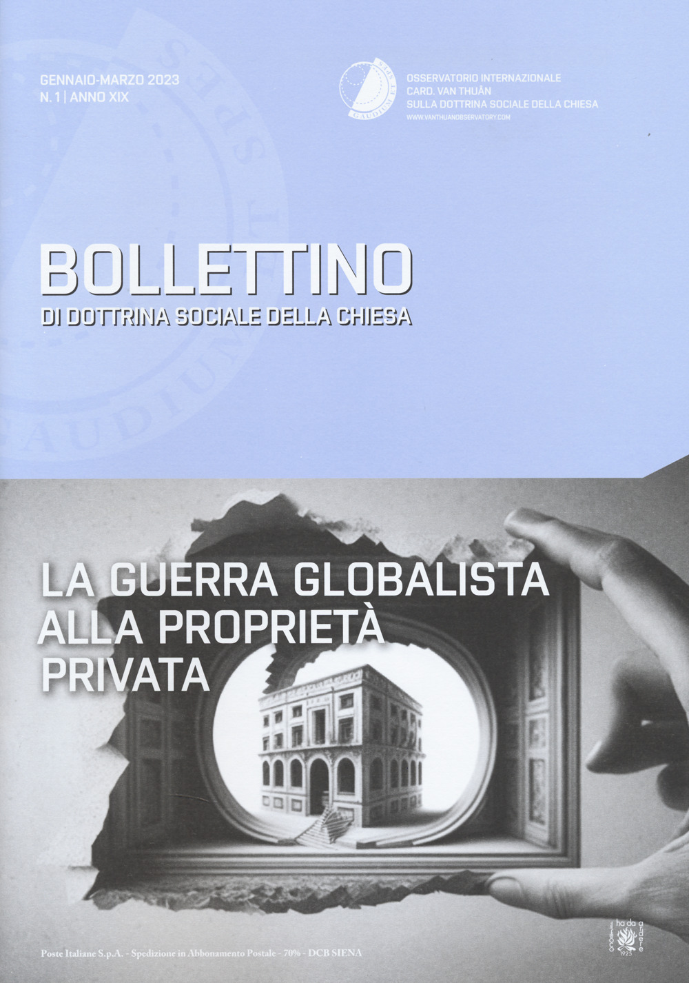 Bollettino di dottrina sociale della Chiesa (2023). Vol. 1