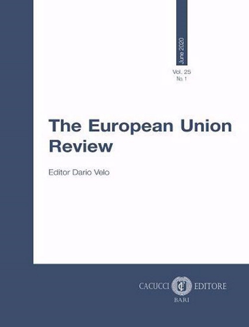 The European Union Review (2020). Nuova ediz.. Vol. 25/1: June