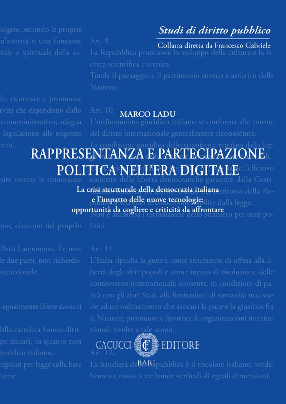 Rappresentanza e partecipazione politica nell'era digitale. La crisi strutturale della democrazia italiana e l'impatto delle nuove tecnologie: opportunità da cogliere e criticità da affrontare