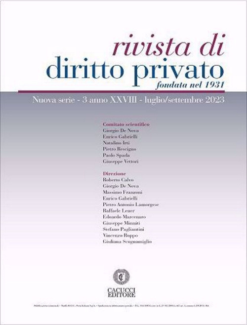 Rivista di diritto privato (2023). Nuova ediz.. Vol. 3