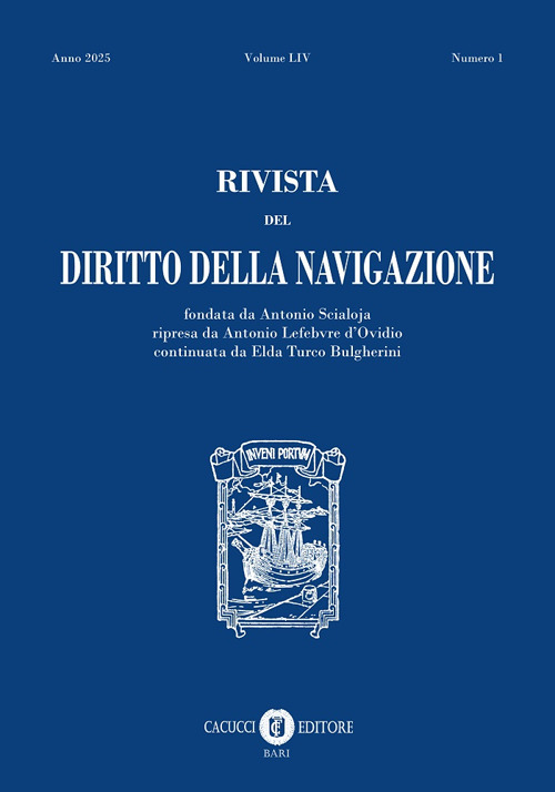 Rivista del diritto della navigazione (2025). Vol. 1