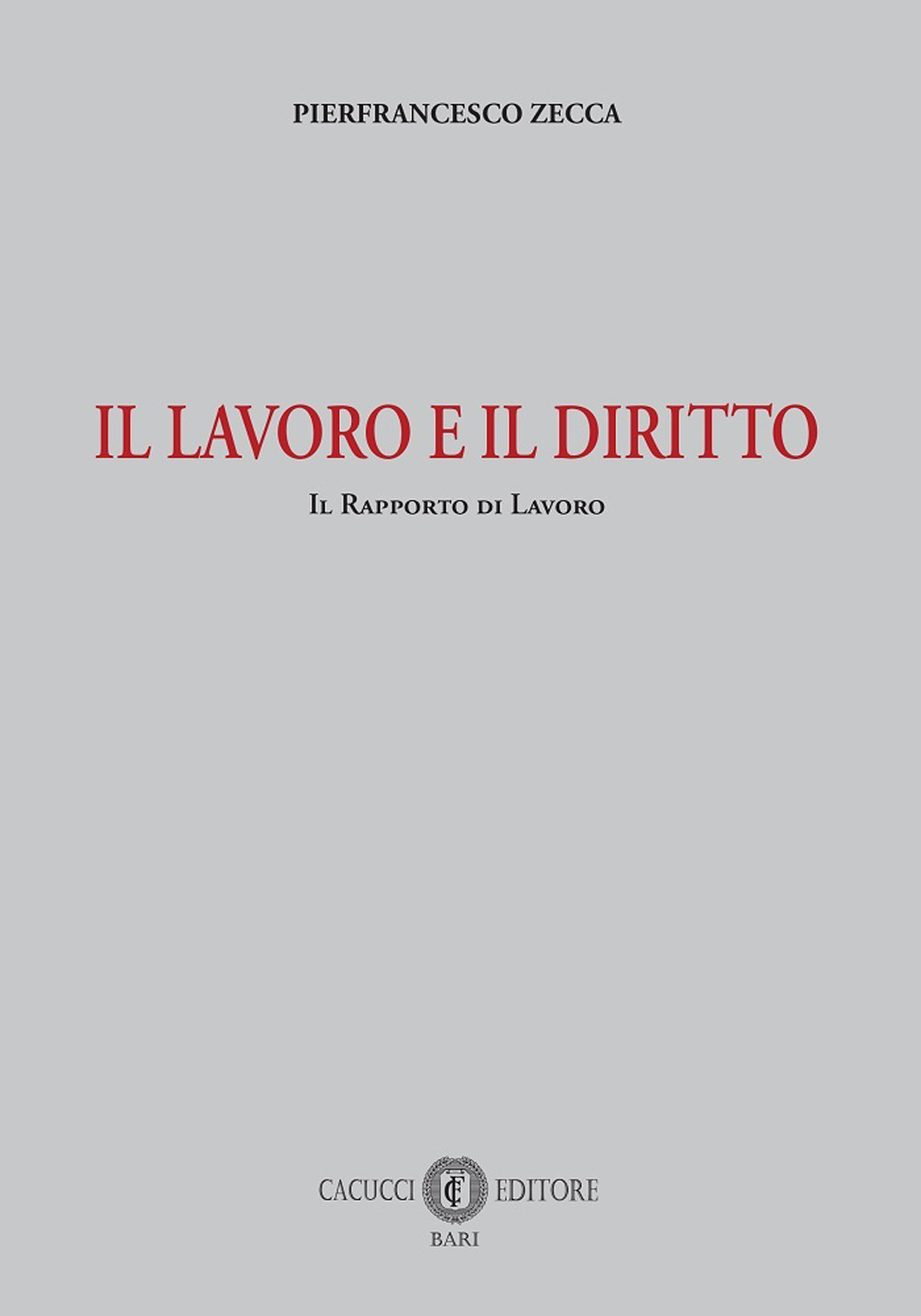 Il lavoro e il diritto. Il rapporto di lavoro