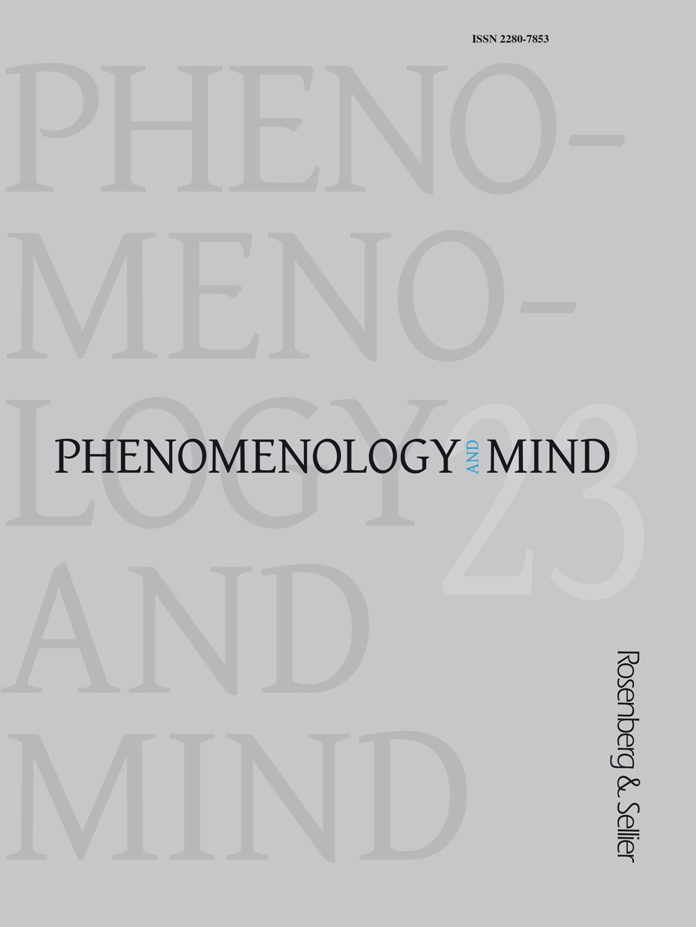 Phenomenology and mind (2022). Vol. 23: Phenomenology, axiology, and metaethics