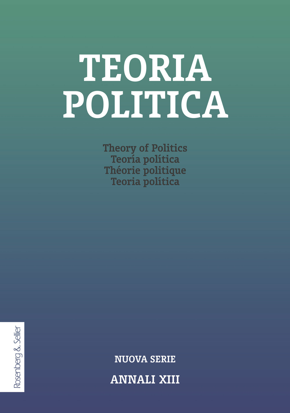 Teoria politica (2023). Vol. 13
