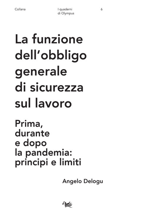 La funzione dell'obbligo generale di sicurezza sul lavoro. Prima, durante e dopo la pandemia: principi e limiti