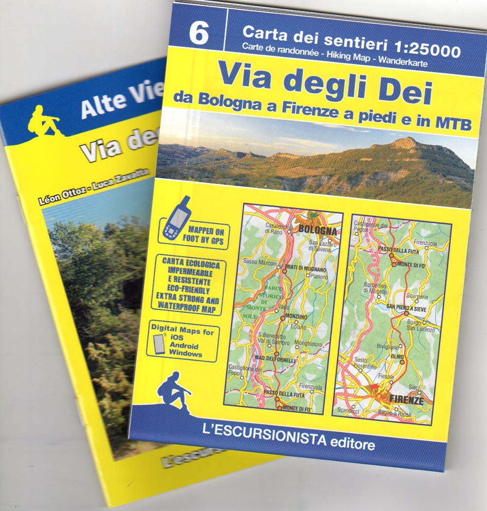 Via degli dei. Da Bologna a Firenze. Con Cartina 1:25000