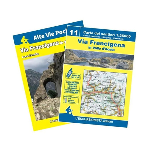Via Francigena in Valle d'Aosta. Guida escursionistica. Ediz. italiana, inglese e francese. Con carta escursionistica 1:25000