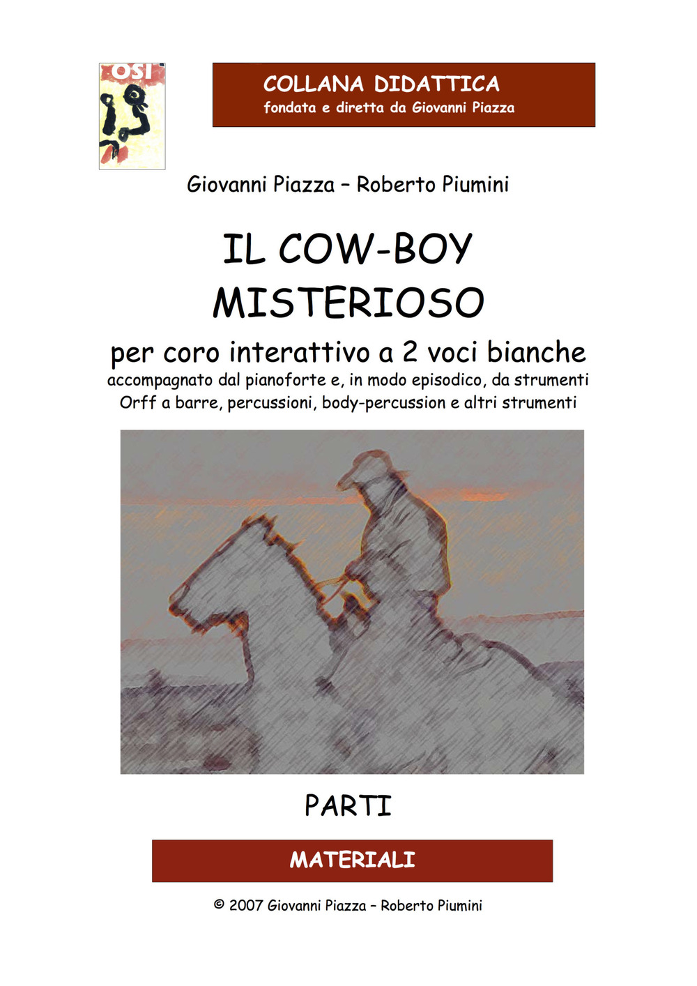 Il cow-boy misterioso. Partitura